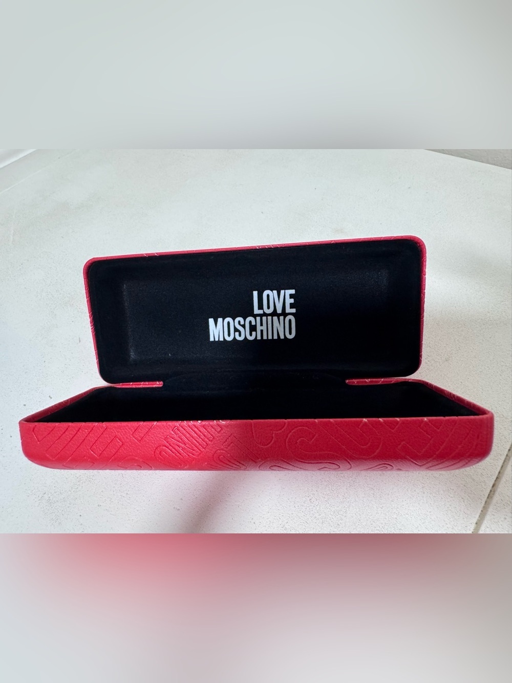 NWOT Love Moschino Sunglasses Eyewear Empty Case Red Designer New Hard